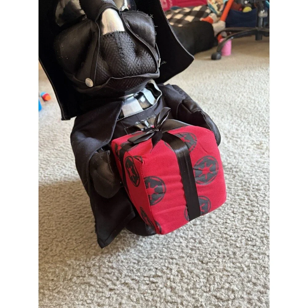 Star Wars Darth Vader Freestanding Plush Birthday Greeter Holding Gift 21 inch